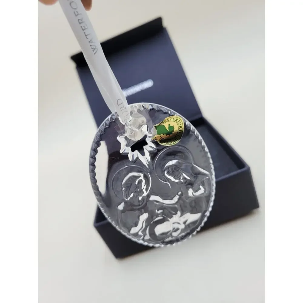 Waterford Nativity Ornament 2020 Clear Crystal Holy Family 470230